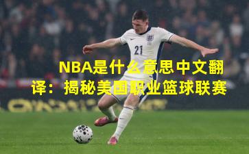 NBA是什么意思中文翻译：揭秘美国职业篮球联赛